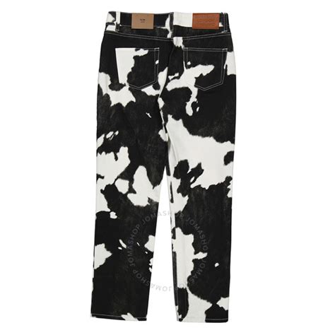 burberry cow print jeans